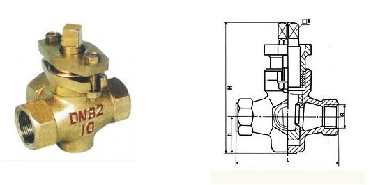 黃銅三通旋塞閥結(jié)構(gòu)圖